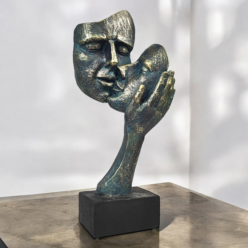 Stolní dekorace 29,5x10x14 cm pryskyřice/patina
