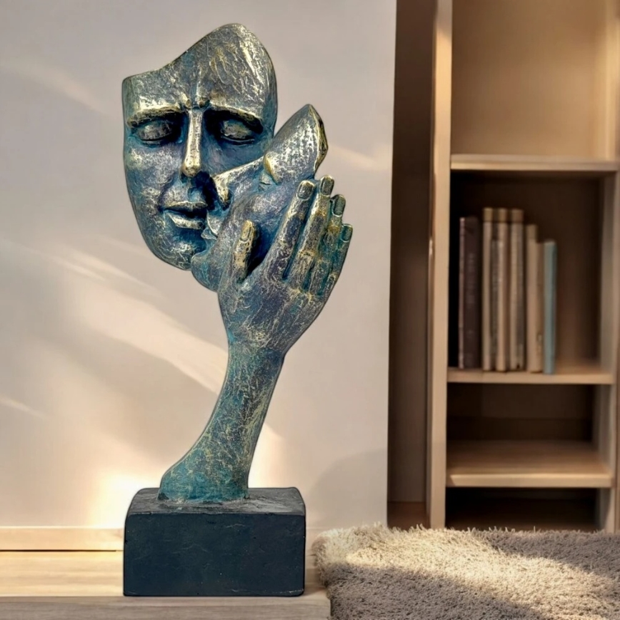 Stolní dekorace 29,5x10x14 cm pryskyřice/patina