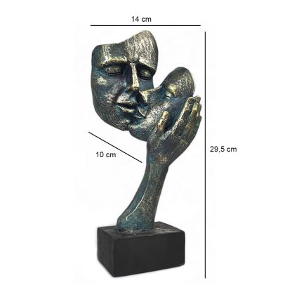 Stolní dekorace 29,5x10x14 cm pryskyřice/patina