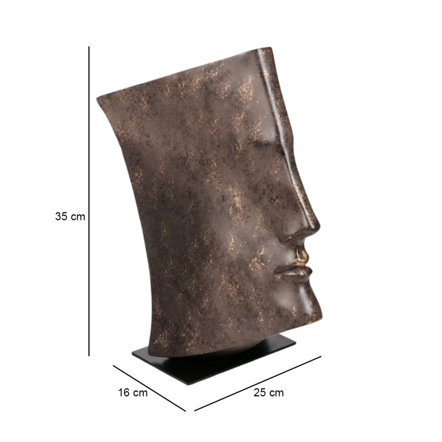 Stolní dekorace 35x16x25 cm pryskyřice/měděná