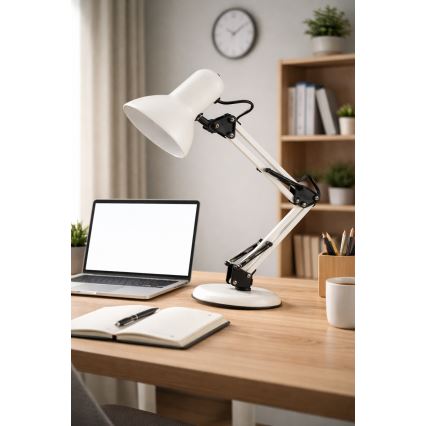 Stolní lampa 1xE14/25W/230V bílá