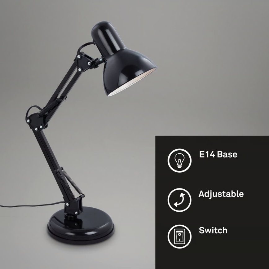 Stolní lampa 1xE14/25W/230V černá