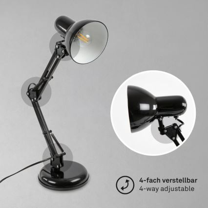 Stolní lampa 1xE14/25W/230V černá