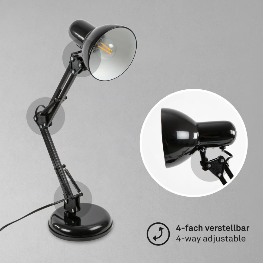 Stolní lampa 1xE14/25W/230V černá