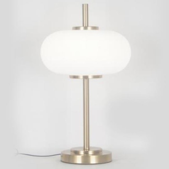 Stolní lampa 1xE14/3W/230V bílá/mosaz