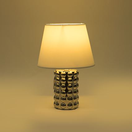 Stolní lampa 1xE14/40W/230V bílá/lesklý chrom