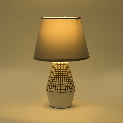 Stolní lampa 1xE14/40W/230V bílá/šedá