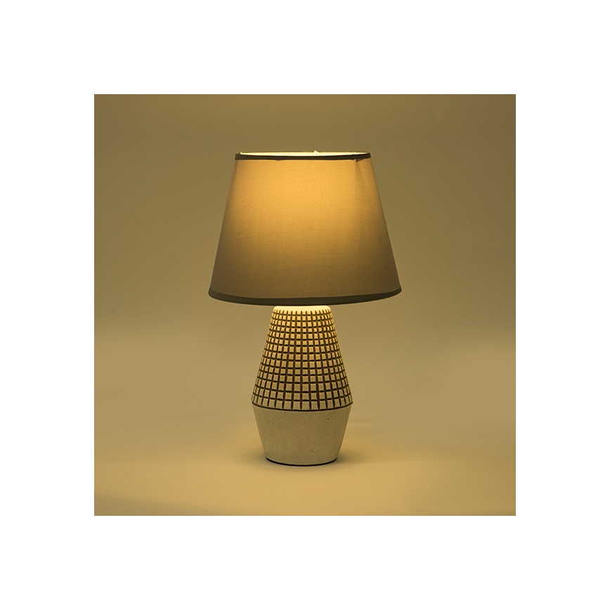 Stolní lampa 1xE14/40W/230V bílá/šedá