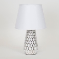 Stolní lampa 1xE14/40W/230V bílá/stříbrná