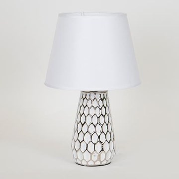Stolní lampa 1xE14/40W/230V bílá/stříbrná