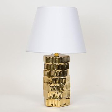Stolní lampa 1xE14/40W/230V bílá/zlatá