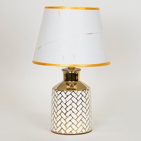 Stolní lampa 1xE14/40W/230V bílá/zlatá