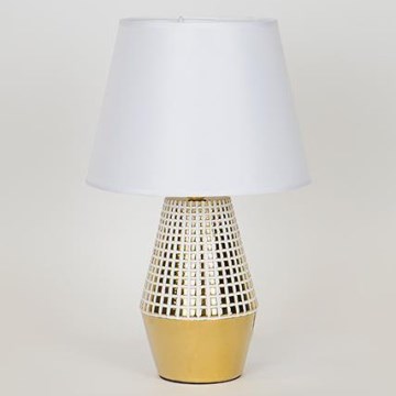 Stolní lampa 1xE14/40W/230V bílá/zlatá