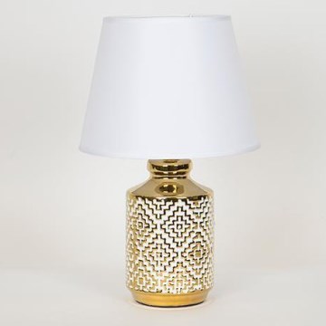 Stolní lampa 1xE14/40W/230V bílá/zlatá