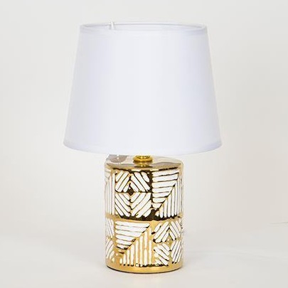 Stolní lampa 1xE14/40W/230V bílá/zlatá