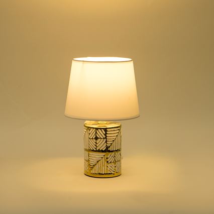 Stolní lampa 1xE14/40W/230V bílá/zlatá