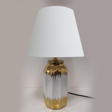Stolní lampa 1xE14/60W/230V bílá/zlatá