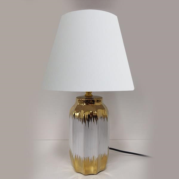 Stolní lampa 1xE14/60W/230V bílá/zlatá