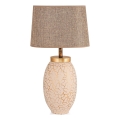 Stolní lampa 1xE27/40W/230V béžová/zlatá