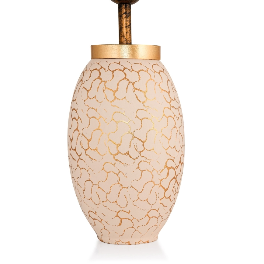 Stolní lampa 1xE27/40W/230V béžová/zlatá