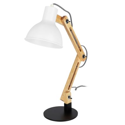 Stolní lampa 1xE27/40W/230V bílá/černá