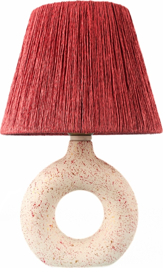 Stolní lampa 1xE27/40W/230V bílá/červená