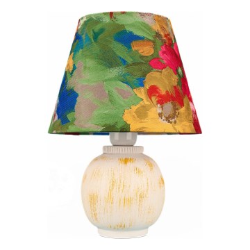 Stolní lampa 1xE27/40W/230V bílá/pestrobarevná