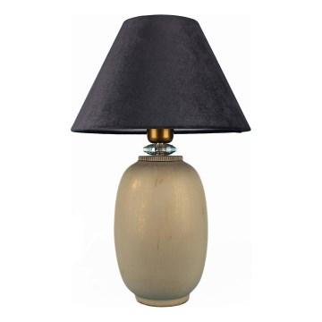 Stolní lampa 1xE27/40W/230V černá/béžová
