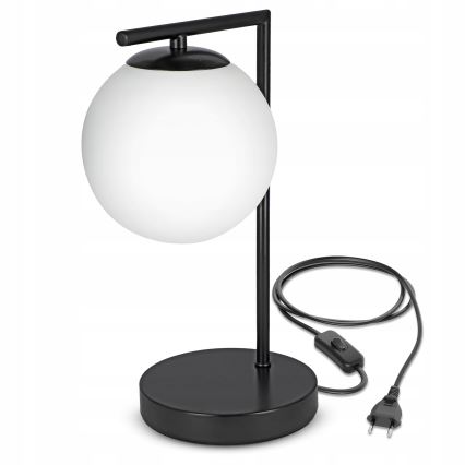 Stolní lampa 1xE27/40W/230V černá/bílá
