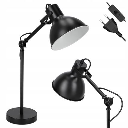 Stolní lampa 1xE27/40W/230V černá