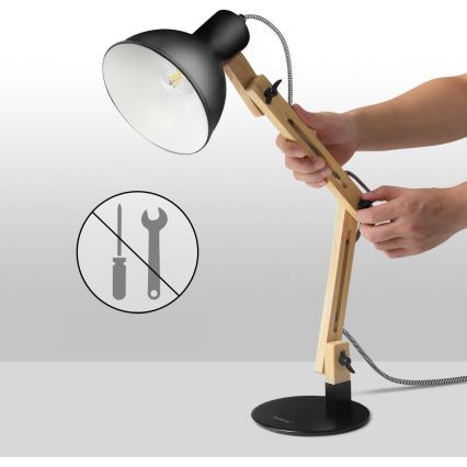 Stolní lampa 1xE27/40W/230V černá