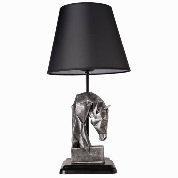 Stolní lampa 1xE27/40W/230V černá/stříbrná