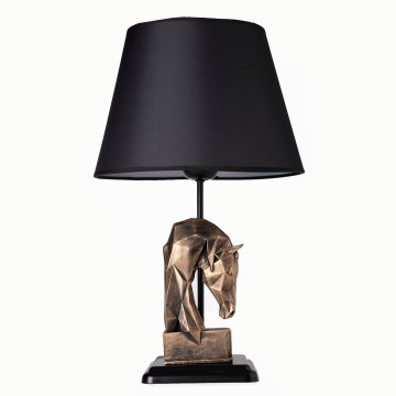 Stolní lampa 1xE27/40W/230V černá/zlatá