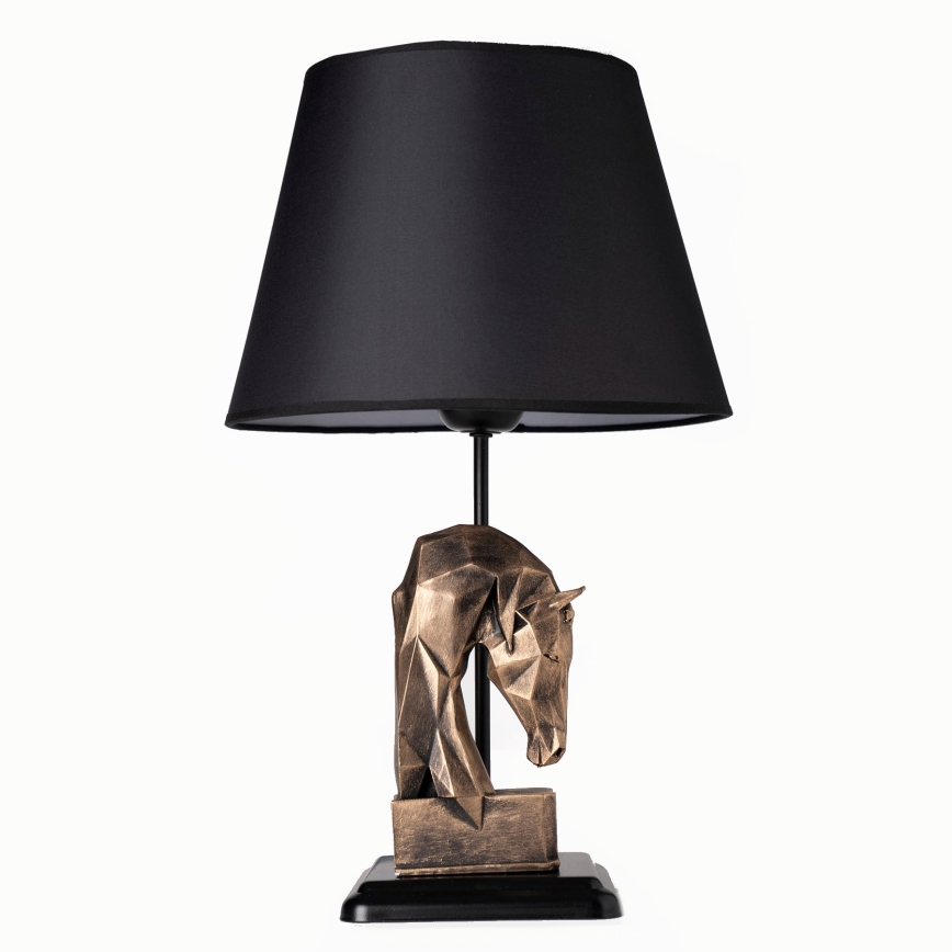 Stolní lampa 1xE27/40W/230V černá/zlatá