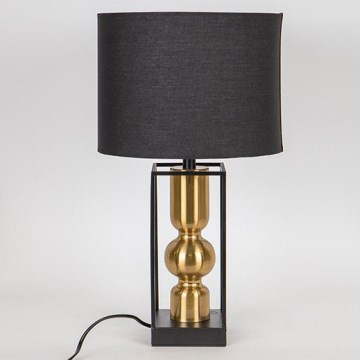 Stolní lampa 1xE27/40W/230V černá/zlatá
