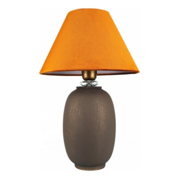 Stolní lampa 1xE27/40W/230V hnědá/oranžová