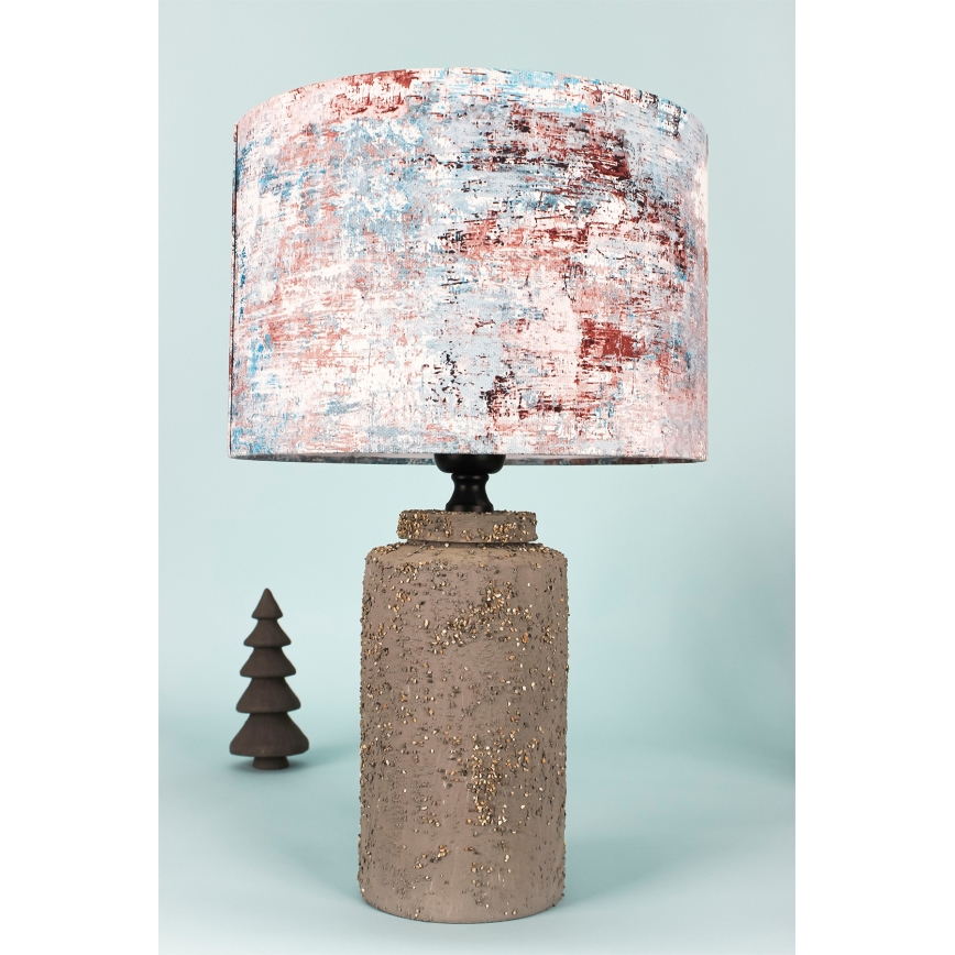 Stolní lampa 1xE27/40W/230V hnědá/pestrobarevná