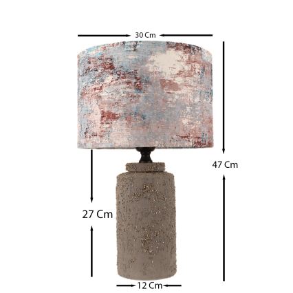 Stolní lampa 1xE27/40W/230V hnědá/pestrobarevná