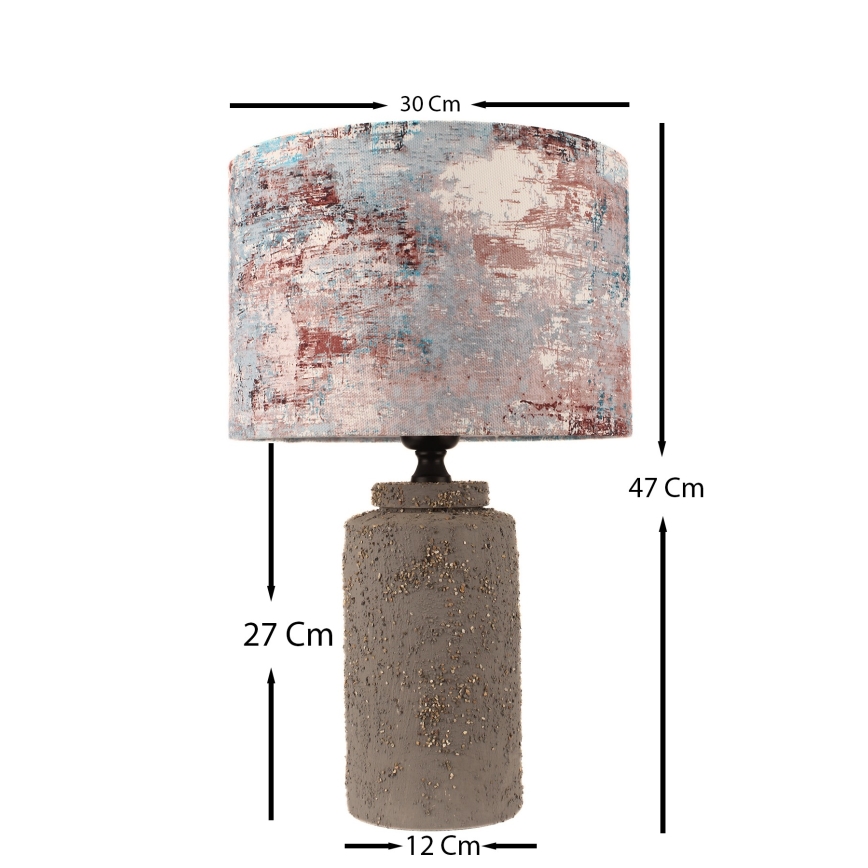 Stolní lampa 1xE27/40W/230V hnědá/pestrobarevná