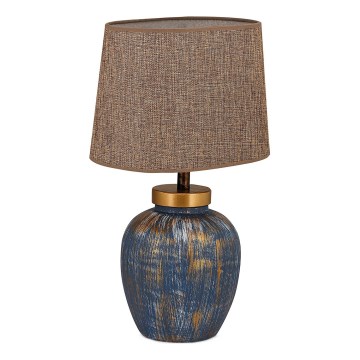 Stolní lampa 1xE27/40W/230V modrá/béžová