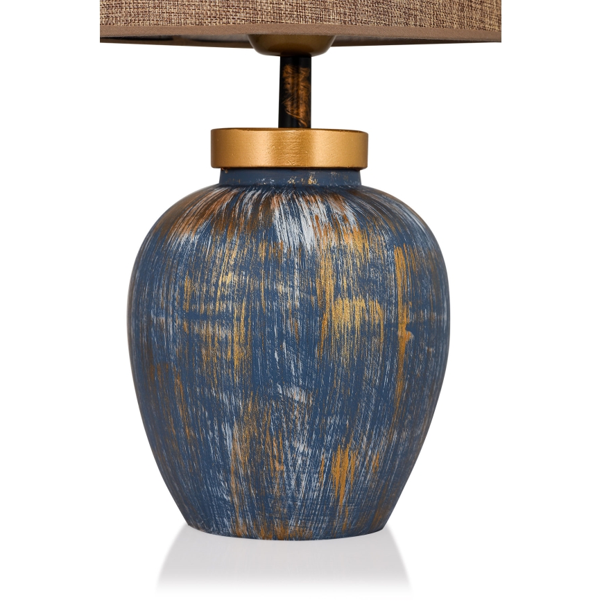 Stolní lampa 1xE27/40W/230V modrá/béžová
