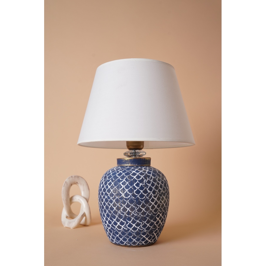 Stolní lampa 1xE27/40W/230V modrá