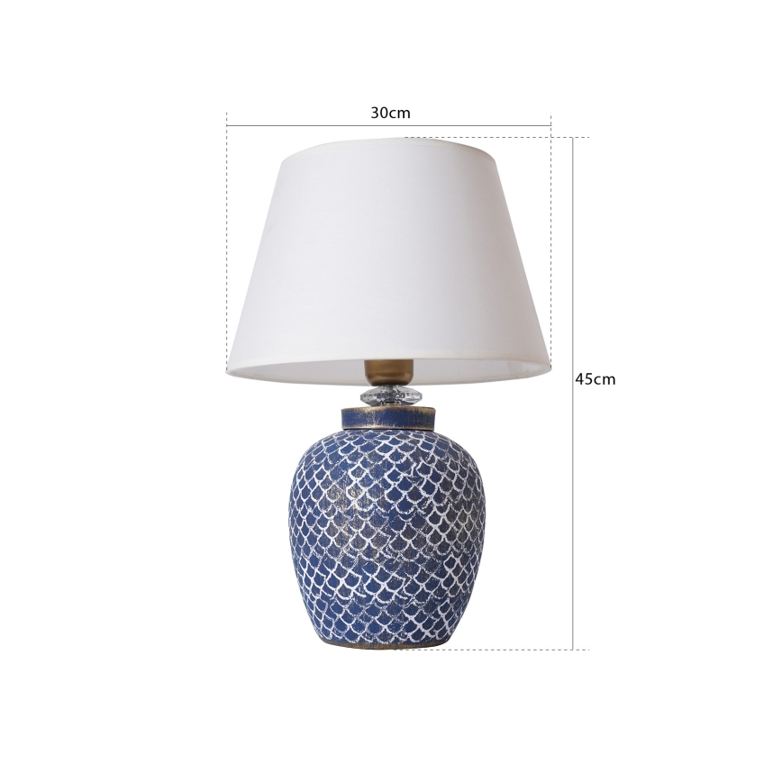 Stolní lampa 1xE27/40W/230V modrá