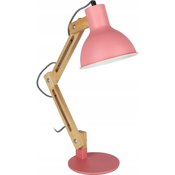 Stolní lampa 1xE27/40W/230V růžová