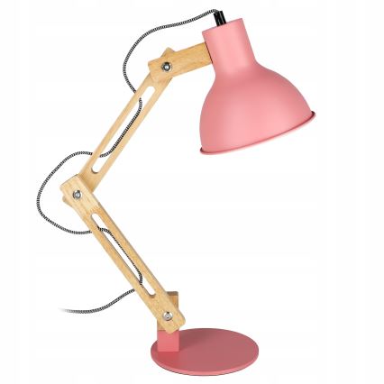 Stolní lampa 1xE27/40W/230V růžová