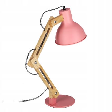 Stolní lampa 1xE27/40W/230V růžová