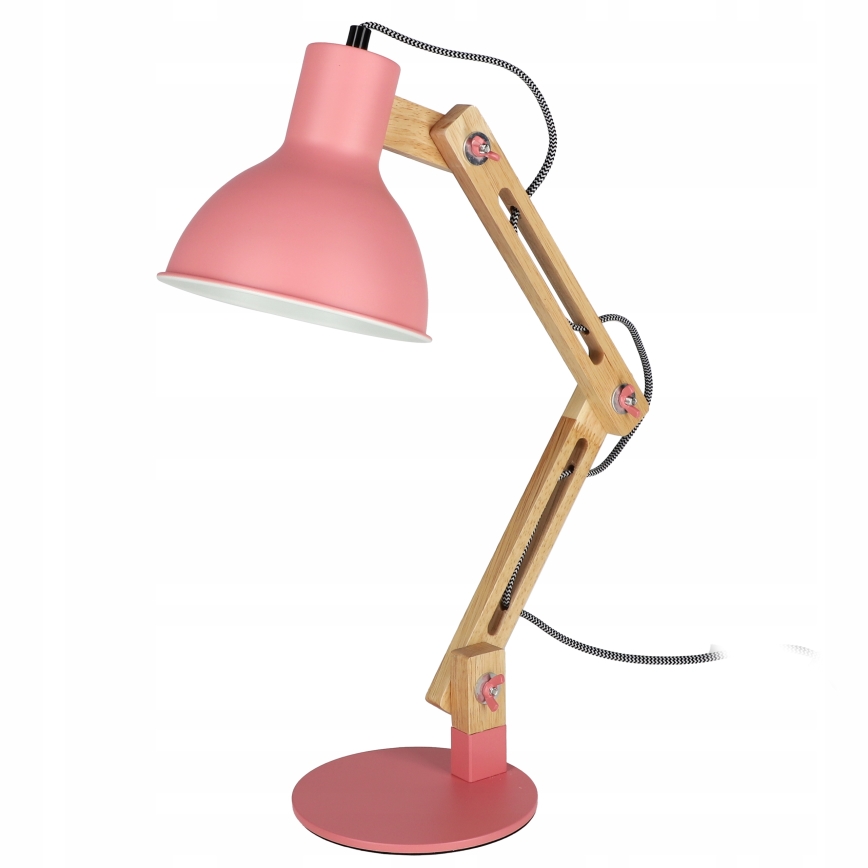 Stolní lampa 1xE27/40W/230V růžová