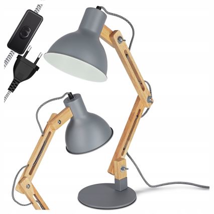 Stolní lampa 1xE27/40W/230V šedá
