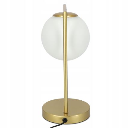 Stolní lampa 1xE27/40W/230V zlatá/bílá