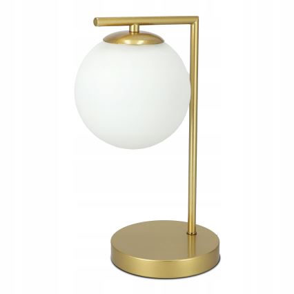 Stolní lampa 1xE27/40W/230V zlatá/bílá
